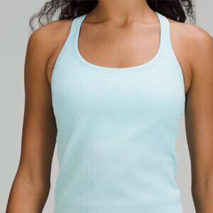Lululemon ebb to street tank size 4, icing blue Brand new with tags